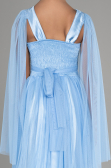 Indigo Long Girl Dress ABU3155
