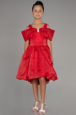 Front Short Back Long Red Girl Dress ABO107