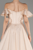 Beige Long Evening Dress ABU3884