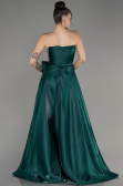 Emerald Green Strapless Slit Long Ball Gown ABU4015