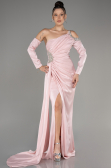 Powder Color One Sleeve Long Formal Evening Dress ABU3976