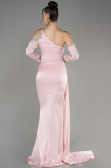 Powder Color One Sleeve Long Formal Evening Dress ABU3976