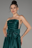 Emerald Green Strapless Slit Long Ball Gown ABU4015