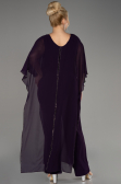 Dark Purple Chiffon Plus Size Cocktail Dress ABT112