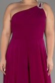 Plum Chiffon Plus Size Evening Dress Jumpsuit ABT119