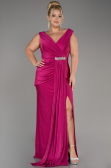Fuchsia Long Formal Plus Size Dress ABU3737