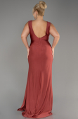 Light Brown Long Formal Plus Size Dress ABU3737