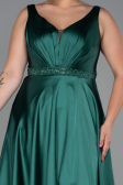 Long Emerald Green Plus Size Evening Dress ABU3200