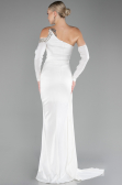 White One Sleeve Long Formal Evening Dress ABU3976