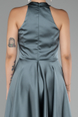 Short Turquoise Satin Party Dress ABK2112