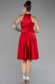 Short Red Satin Party Dress ABK2112