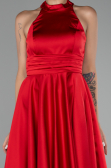 Short Red Satin Party Dress ABK2112