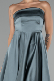 Short Turquoise Satin Cocktail Dress ABK2111