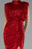 Red Long Scaly Evening Dress ABU2752