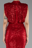 Red Long Scaly Evening Dress ABU2752