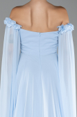 Light Blue Long Chiffon Evening Dress ABU3462
