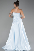 Light Blue Strapless Slit Long Ball Gown ABU4015