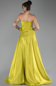 Pistachio Green Strapless Slit Long Ball Gown ABU4015