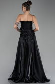 Black Strapless Slit Long Ball Gown ABU4015