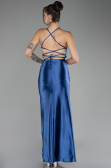 Long Indigo Satin Prom Gown ABU2800