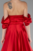 Red Strapless Long Satin Prom Gown ABU4132
