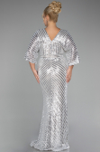 Long Beige Plus Size Evening Dress ABU900