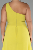 Pistachio Green Chiffon Plus Size Evening Dress Jumpsuit ABT119