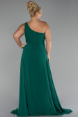 Emerald Green Chiffon Plus Size Evening Dress Jumpsuit ABT119