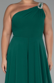 Emerald Green Chiffon Plus Size Evening Dress Jumpsuit ABT119