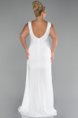 White Long Formal Plus Size Dress ABU3737