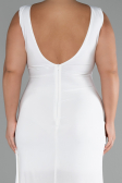 White Long Formal Plus Size Dress ABU3737