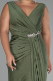 Olive Drab Long Formal Plus Size Dress ABU3737
