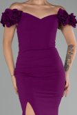 Cherry Colored Long Mermaid Evening Gown ABU3891