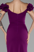 Cherry Colored Long Mermaid Evening Gown ABU3891