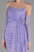 Lila Strapless Stony Long Slit Prom Gown ABU4163