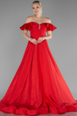 Red Long Evening Dress ABU3884