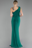 Emerald Green One Shoulder Slit Long Evening Dress ABU4116