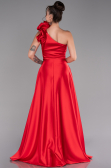 Long Red Satin Evening Dress ABU4189