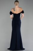 Dark Navy Blue Long Mermaid Evening Gown ABU3891