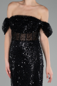 Black Midi Scaly Cocktail Dress ABK2130