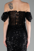 Black Midi Scaly Cocktail Dress ABK2130
