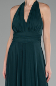 Emerald Green Halter Neck Long Chiffon Evening Dress ABU4188