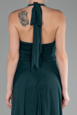 Emerald Green Halter Neck Long Chiffon Evening Dress ABU4188