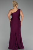 Long Cherry Colored Plus Size Engagement Dress ABU4148