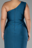 Oil Green Long Plus Size Engagement Dress ABU4148