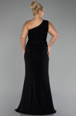 Long Black Plus Size Engagement Dress ABU4148