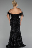 Black Long Plus Size Evening Dress ABU4149