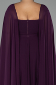 Long Purple Chiffon Formal Plus Size Dress ABU4161