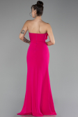 Fuchsia Strapless Slit Long Prom Gown ABU4213