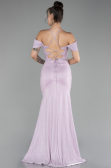 Powder Color Slit Long Glitter Evening Dress ABU4212